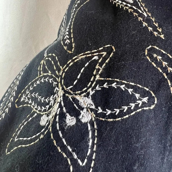 Studio Works Embroidered Floral Blazer Jacket Size Large - Picture 7 of 12